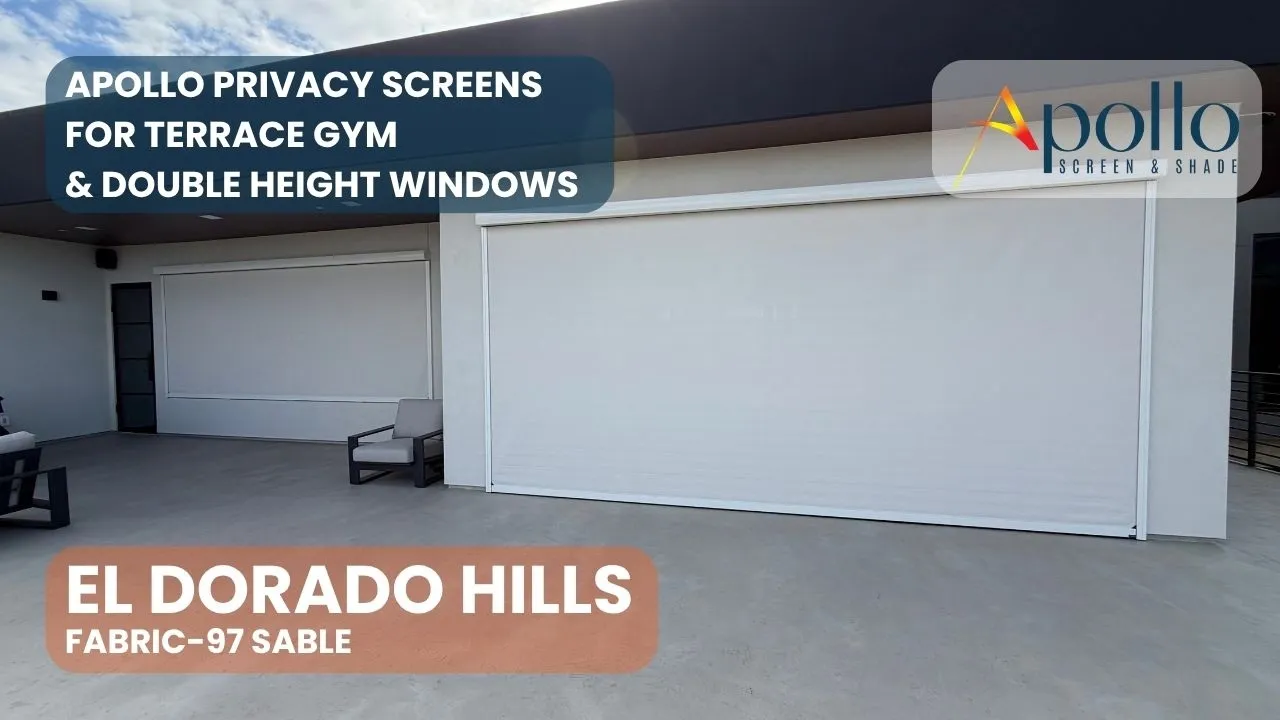 Apollo Privacy Screens For Terrace Gym & Double Height Windows-El Dorado Hills, CA.webp
